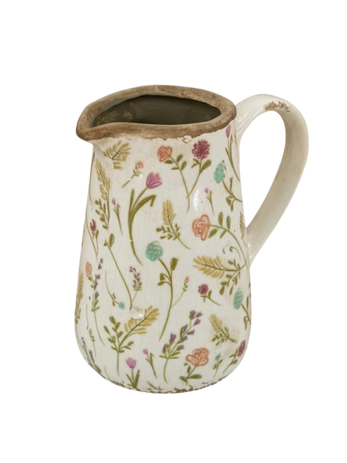 Round Ceramic Pitcher Vase