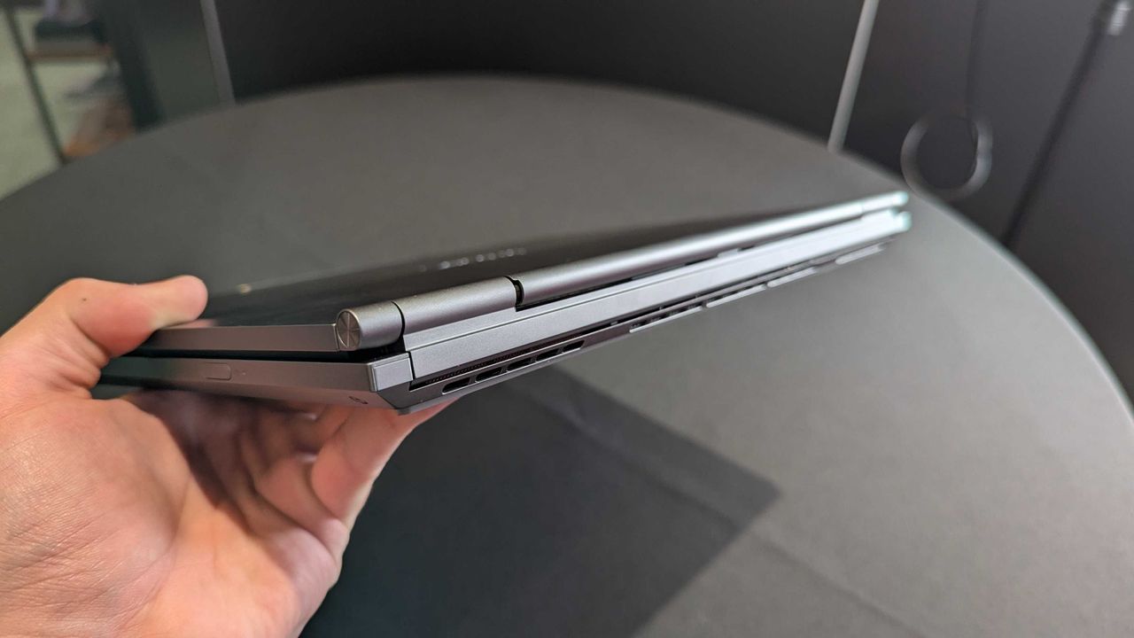 Lenovo ThinkBook Plus (Gen 6) laptop sample on display at CES 2025.