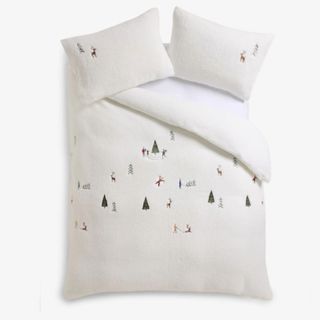 Next White Christmas Fleece Duvet Set