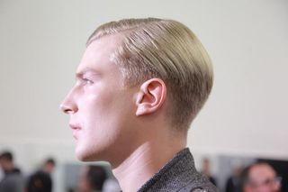 side profile of a male model