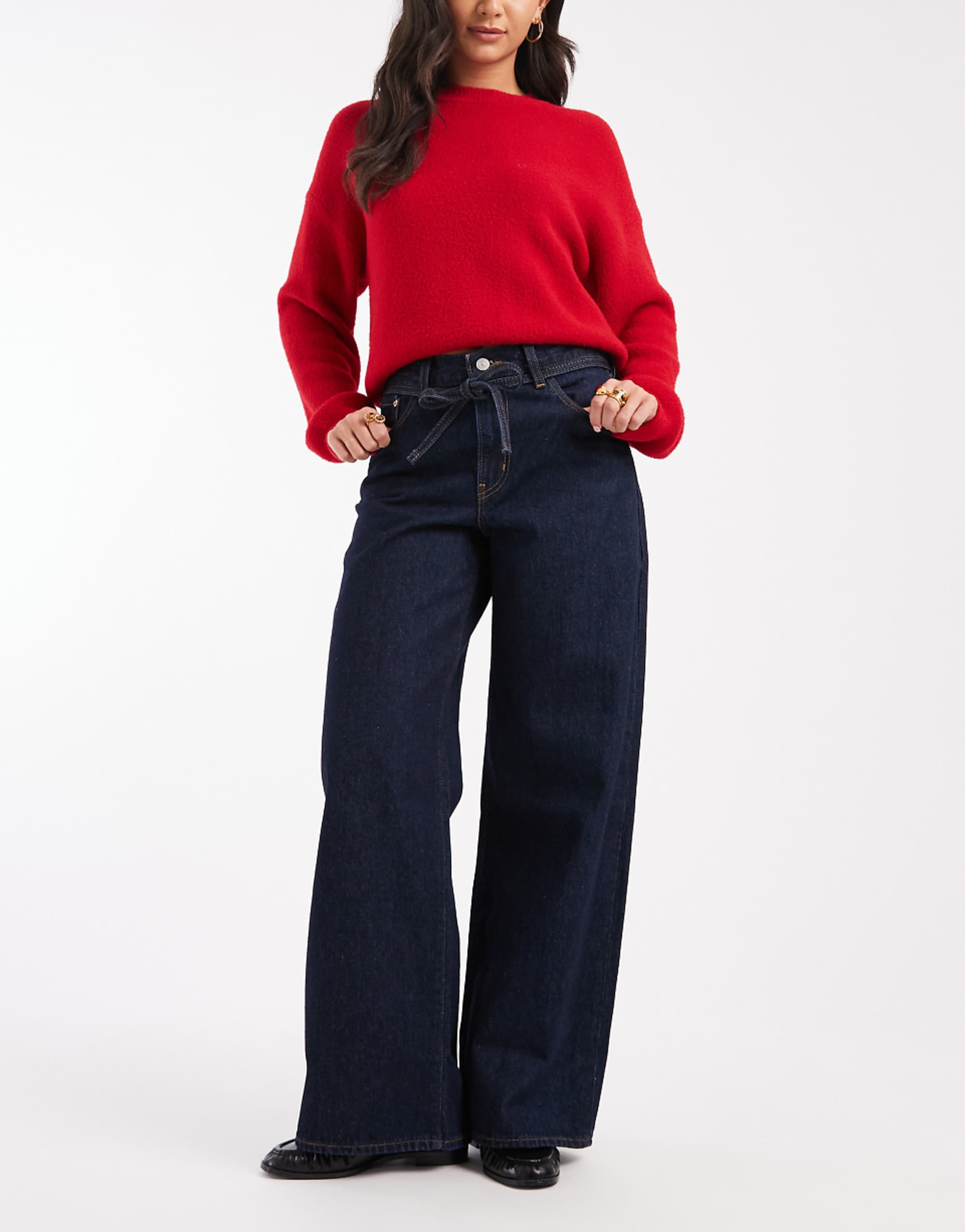 Levis Xl Straight Loose Jeans in Dark Blue