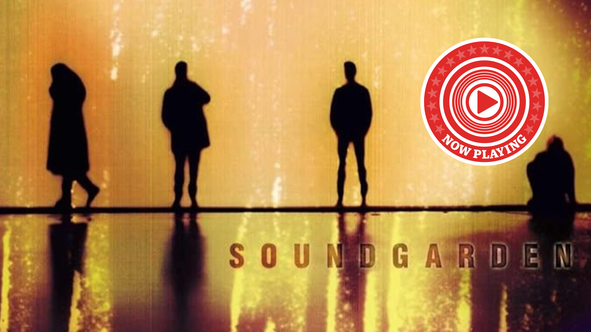 Soundgarden Down on the Upside cover with the Now Playing roundel