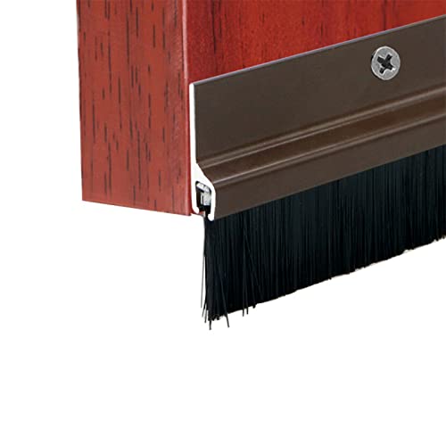 Trintion Aluminium Draught Excluder Strip - 100cm Door Bottom Sweep Dust Seal for Draft Blocker