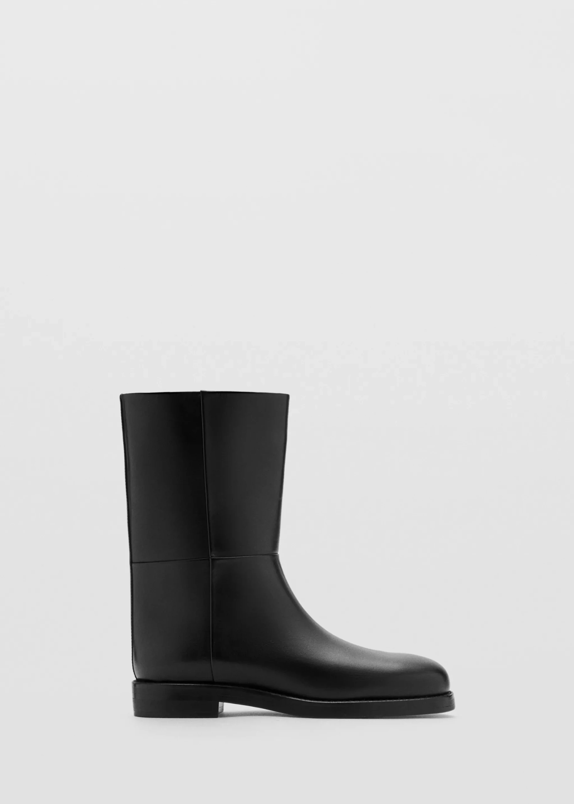 Rounded Toe Leather Ankle Boots - Women | Mango Usa