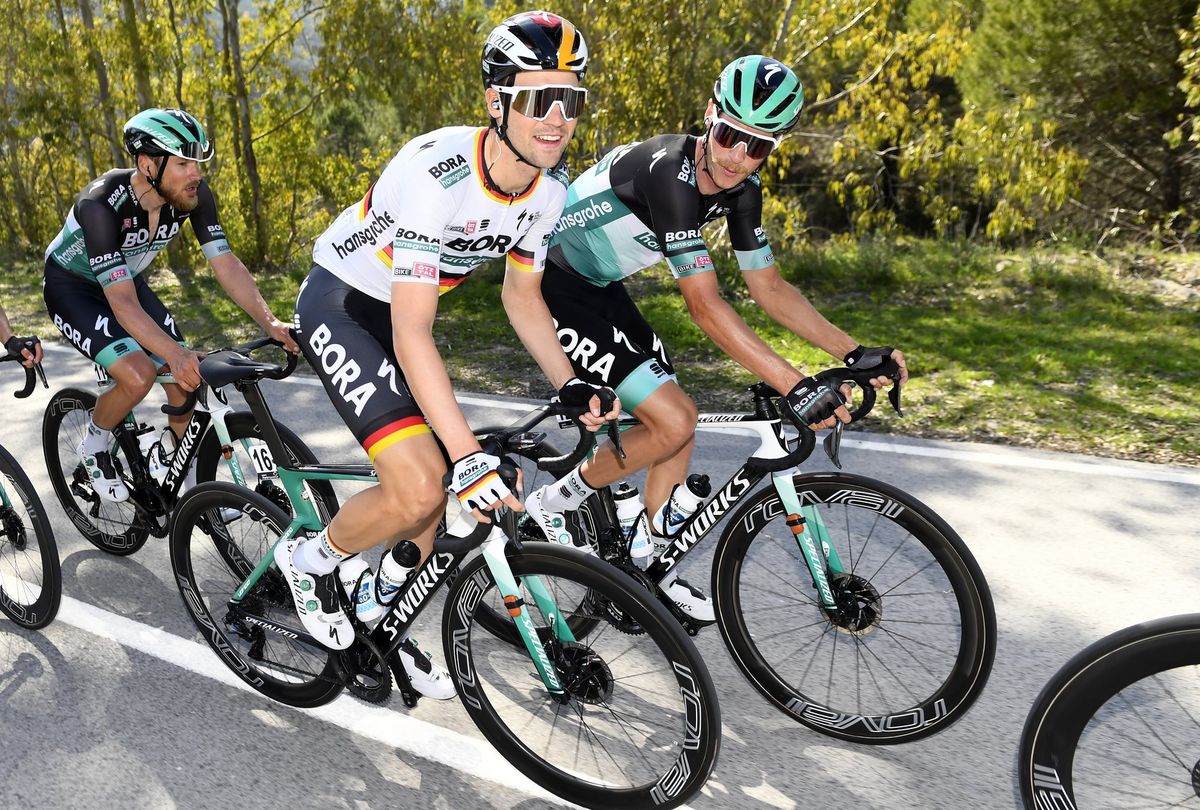 Volta ao Algarve 2020 66th Edition 3rd stage Faro Tavira 2019 km 21022020 Felix Grossschartner AUT Bora Hansgrohe Maximilian Schachmann GER Bora Hansgrohe photo Nico VereeckenPNBettiniPhoto2020