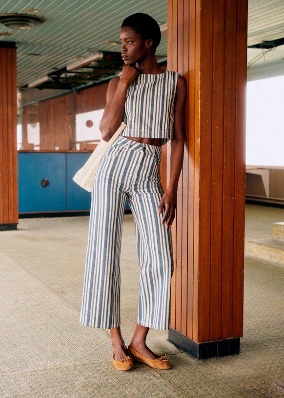 Le Crop - Swim Stripes - Organic Cotton - Sézane