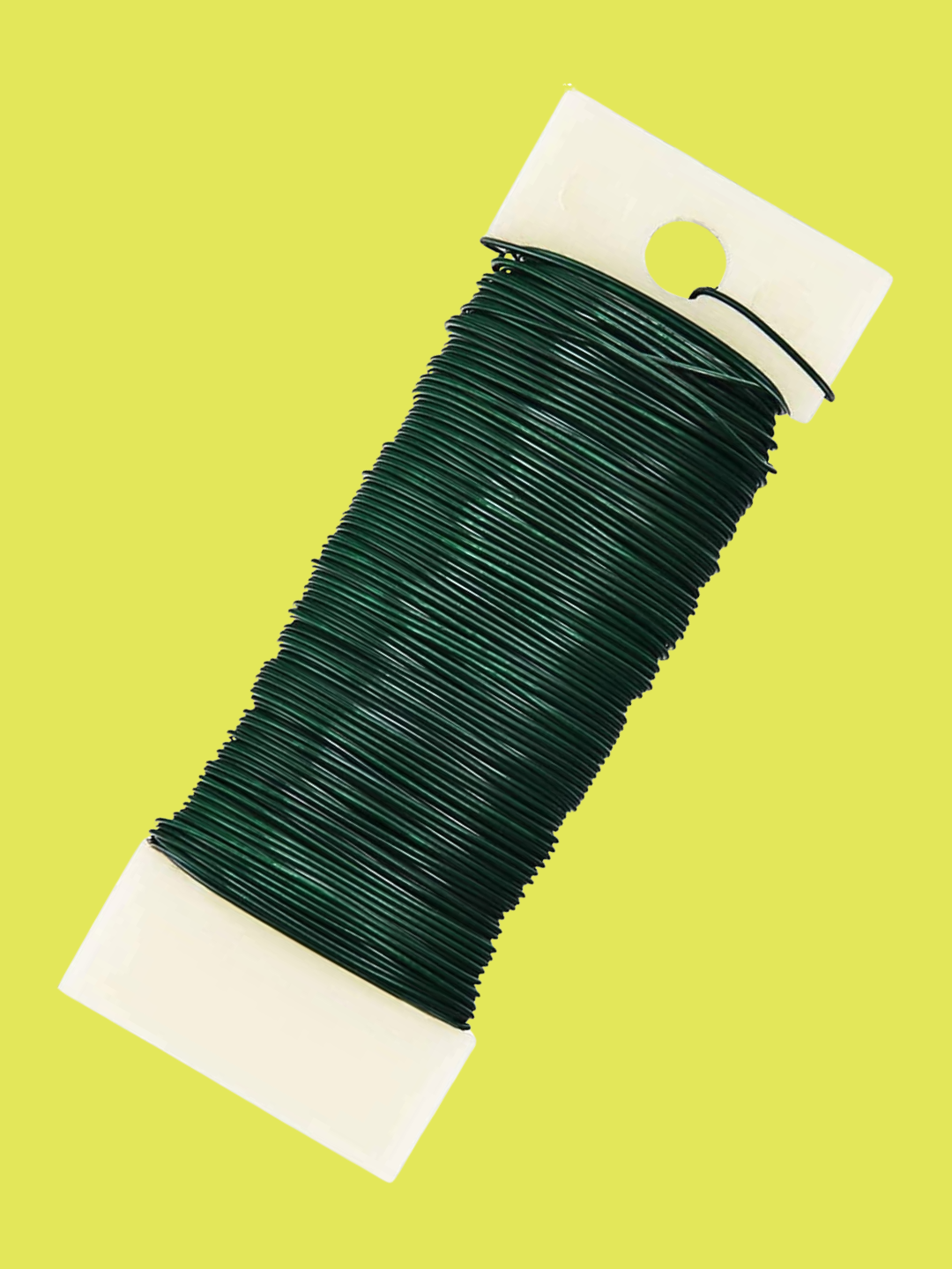 A panel of green florist wire