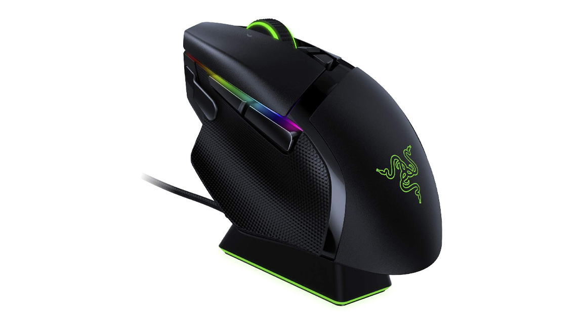 Razer Basilisk Ultimate at an angle on a white background