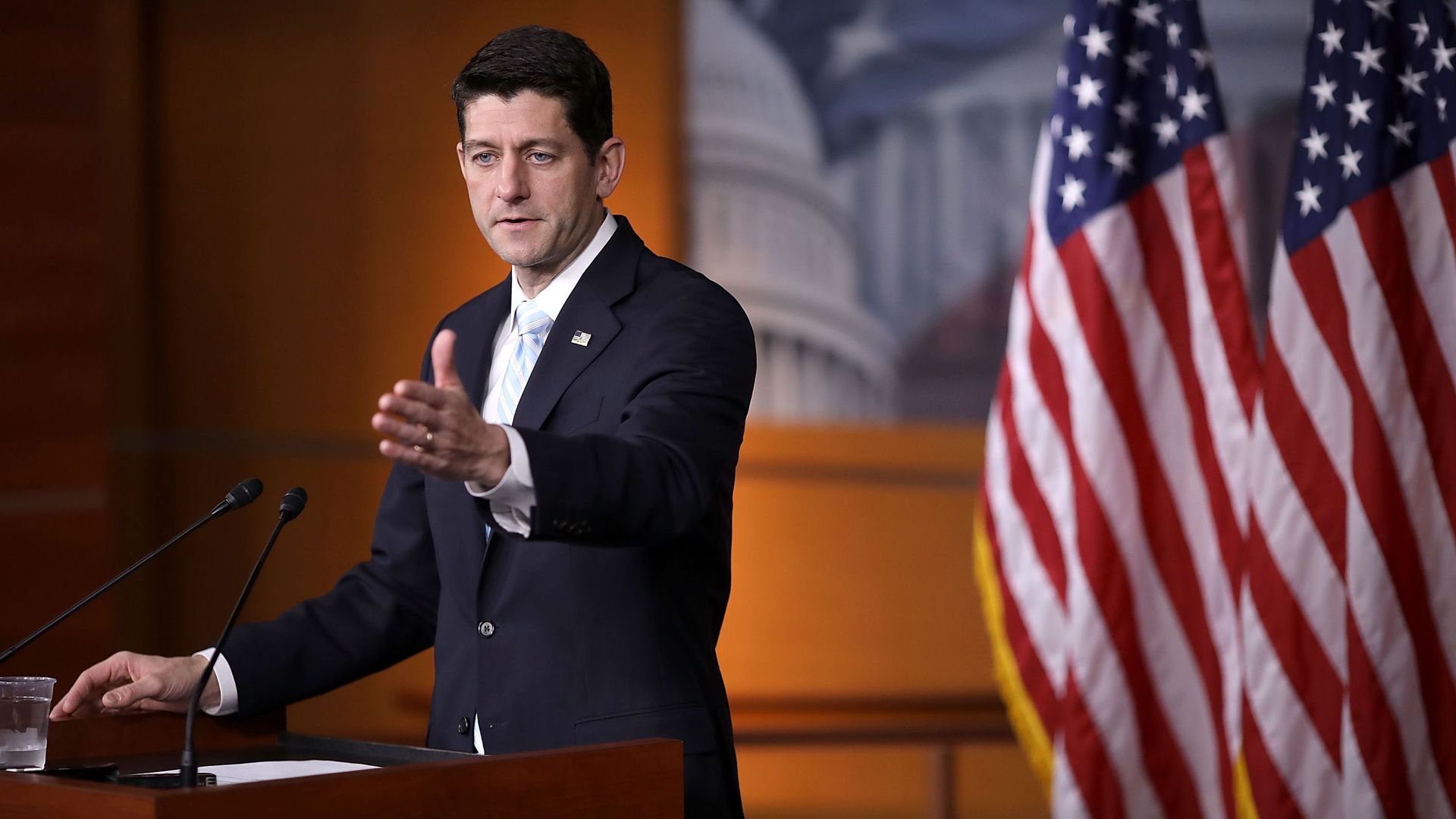 Speech, Orator, Public speaking, Spokesperson, Official, Speaker, Event, Flag, Flag of the united states, Gesture,