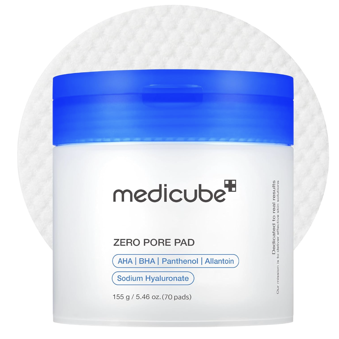 Medicube Toner Pads Zero Pore Pad 2.0 | Dual-Textured Facial Pad for Exfoliation and Pore Care With 4.5% Aha Lactic Acid, 0.45% Bha Salicylic Acid | Ideal for All, Korean Skin Care, 70 Pads (1 Pack)