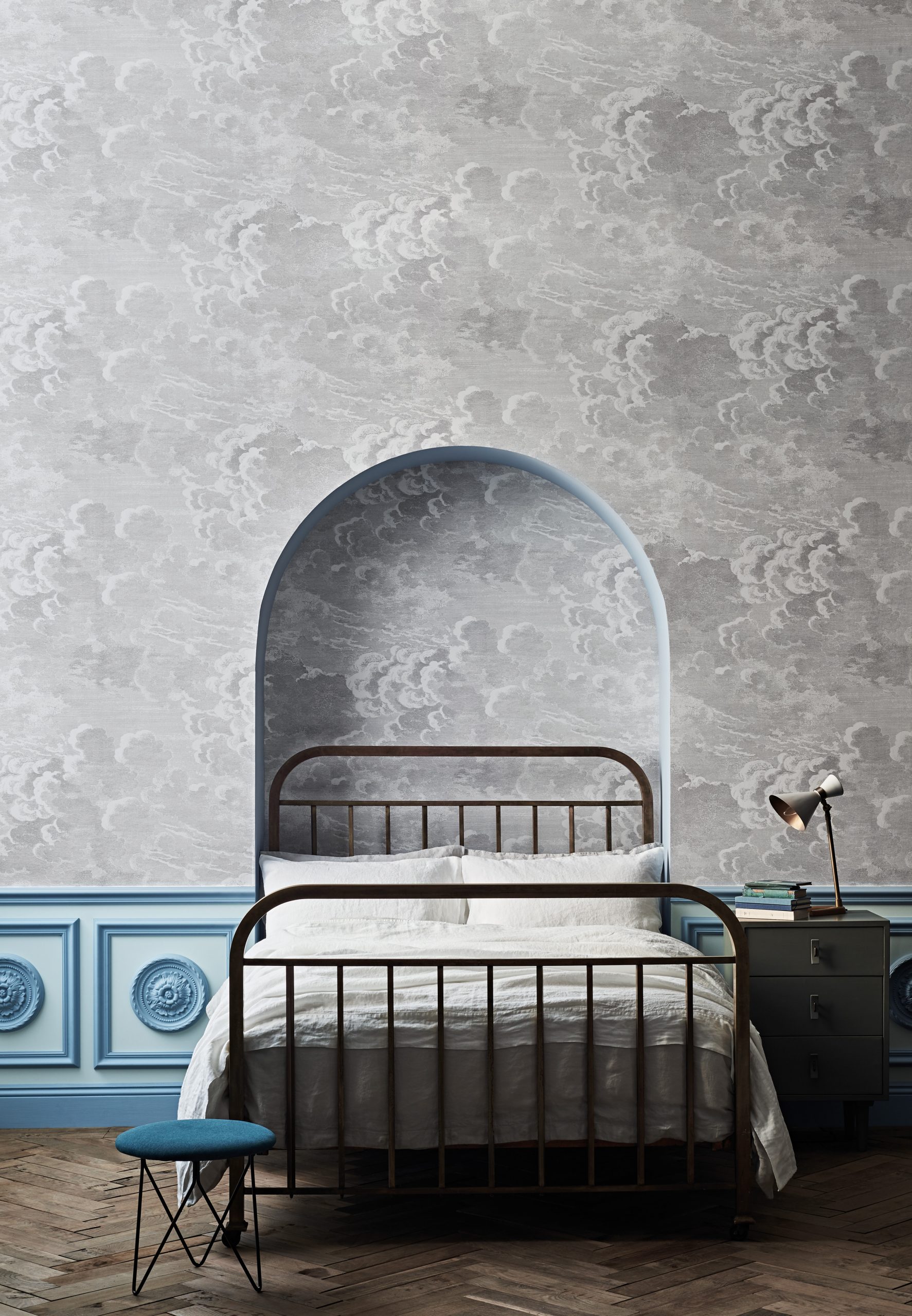 Hanging Around - Grey Blue – a wall mural for every room – Photowall