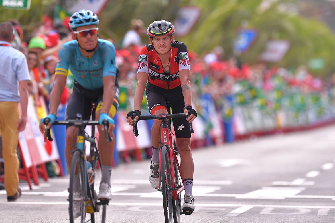 Luis Le&oacute;n S&aacute;nchez at the Vuelta a Espa&ntilde;a's stage 10 finish line
