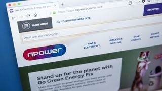 The Npower website as seen from a web browser