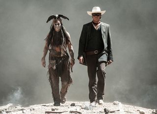 The Lone Ranger - Johnny Depp as Tonto and Armie Hammer as The Lone Ranger