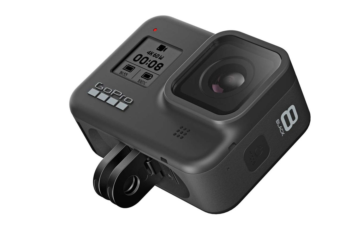 Hero 8 Black is a GoPro with integrated mounting hardware