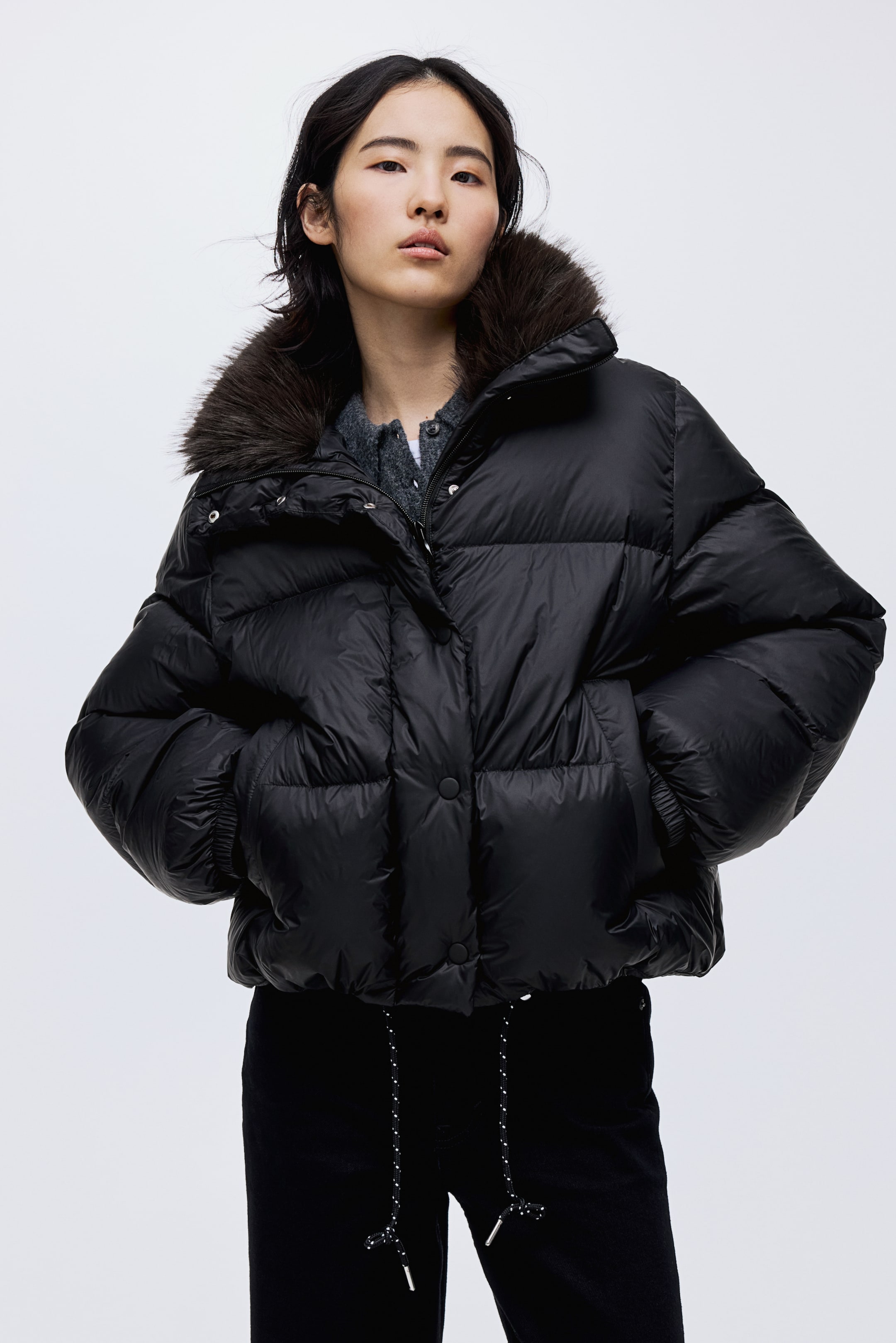 Down Puffer Jacket - Black
