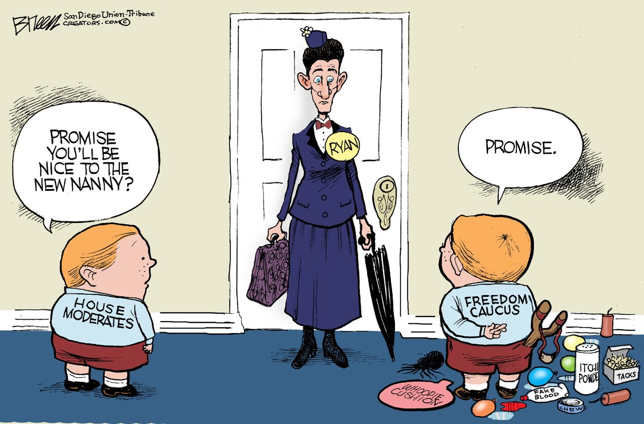 Political cartoon U.S. Paul Ryan Mary Poppins