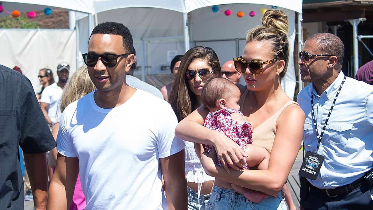 Chrissy Teigen, John Legend, and Baby Luna