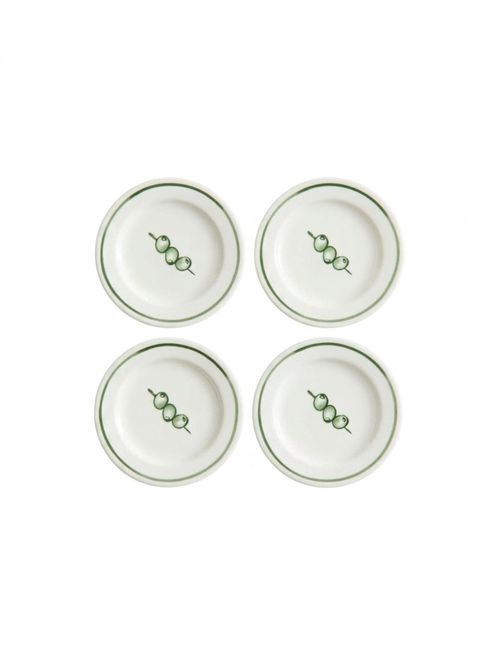 4-Pack Small Porcelain Plates