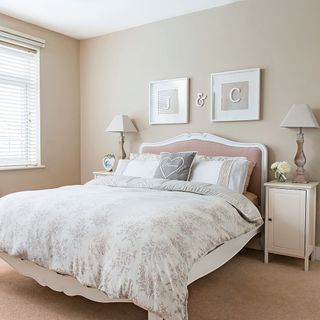 bedroom with warm neutral tones