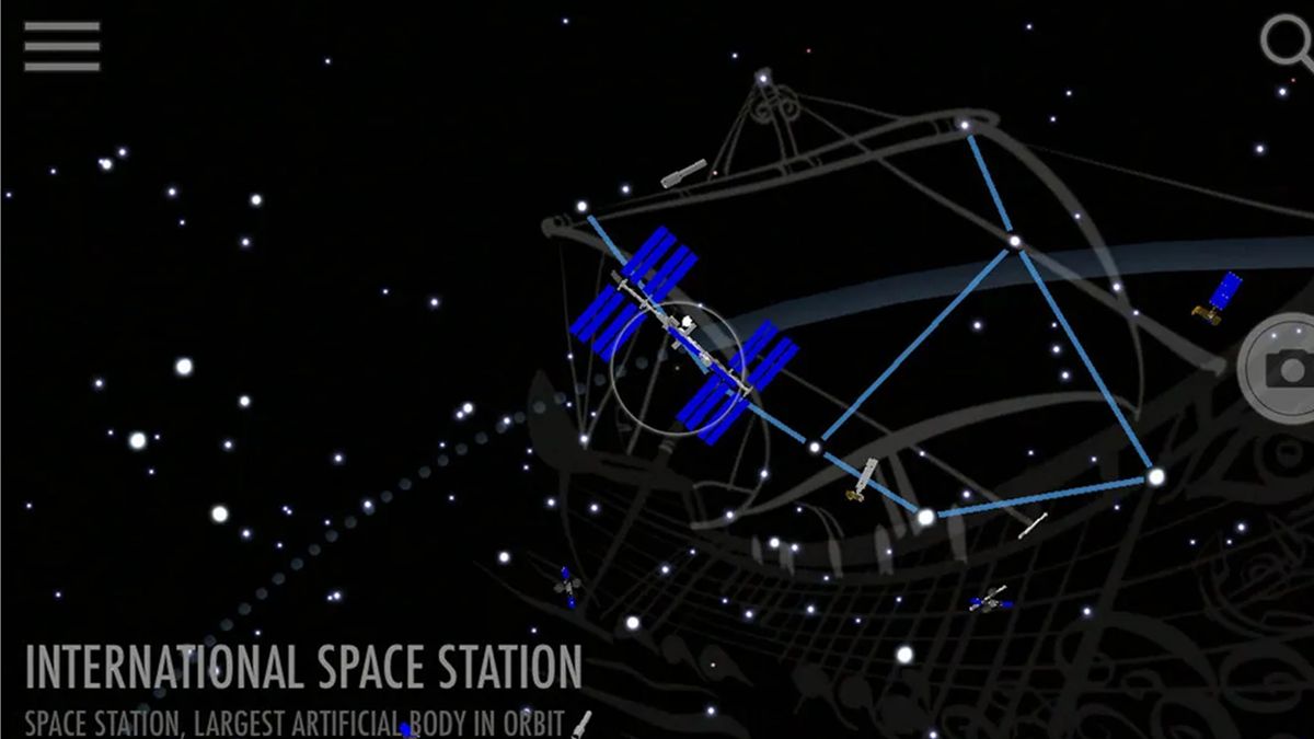 Screenshot from the SkyView app
