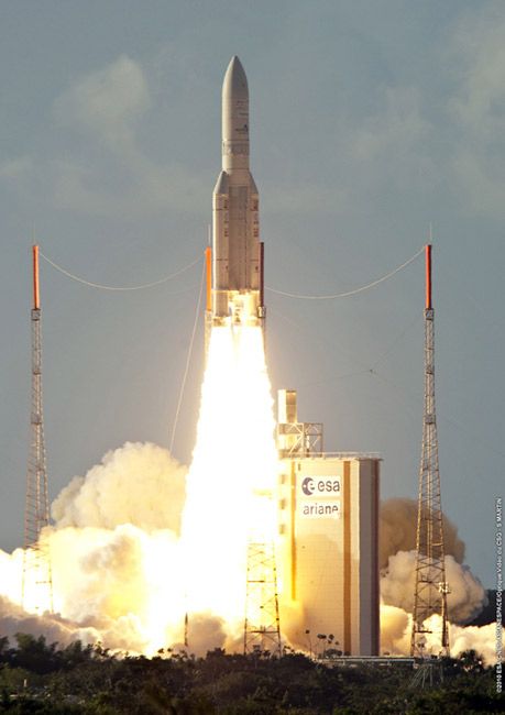 European Rocket Launches 2 African Satellites Space 0358