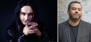 Cradle Of Filth frontman Dani Filth and right, Jason Arnopp. Guns not pictured.