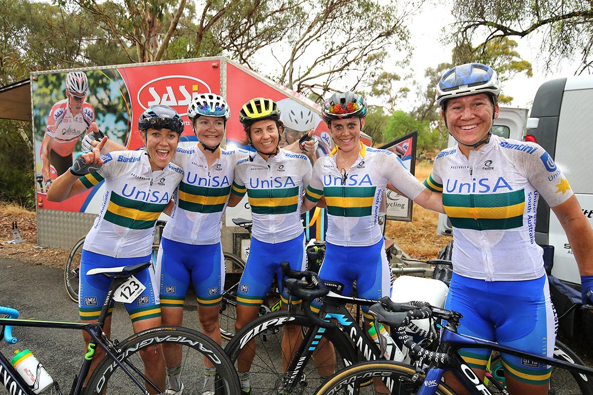 The stage winning UniSA-Australia team