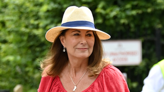 Carole Middleton attends day 11 of the Wimbledon Tennis Championships at the All England Lawn Tennis and Croquet Club on July 09, 2021 in London, England