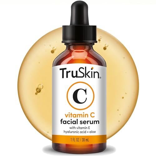 Truskin Vitamin C Serum for Face &amp;ndash; Anti Aging Face Serum With Hyaluronic Acid &amp;amp; Vitamin E &amp;ndash; Brightening Formula for Improving Appearance of Dark Spots, Fine Lines &amp;amp; Wrinkles &amp;ndash; All Skin Types, 1 Fl Oz