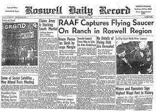 Newspaper clipping from the Roswell Daily Record