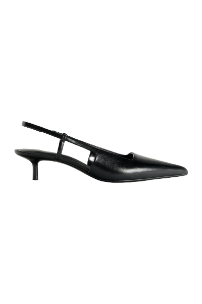 ZARA, Leather Slingbacks