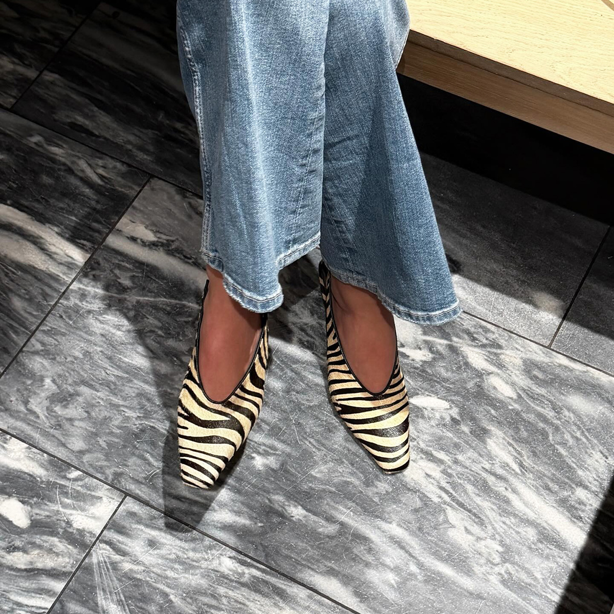 H&amp;M zebra-print shoes