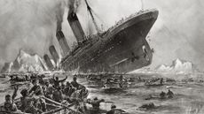 The Titanic, sinking