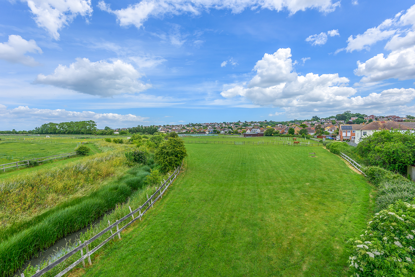 Paddock with view back to house