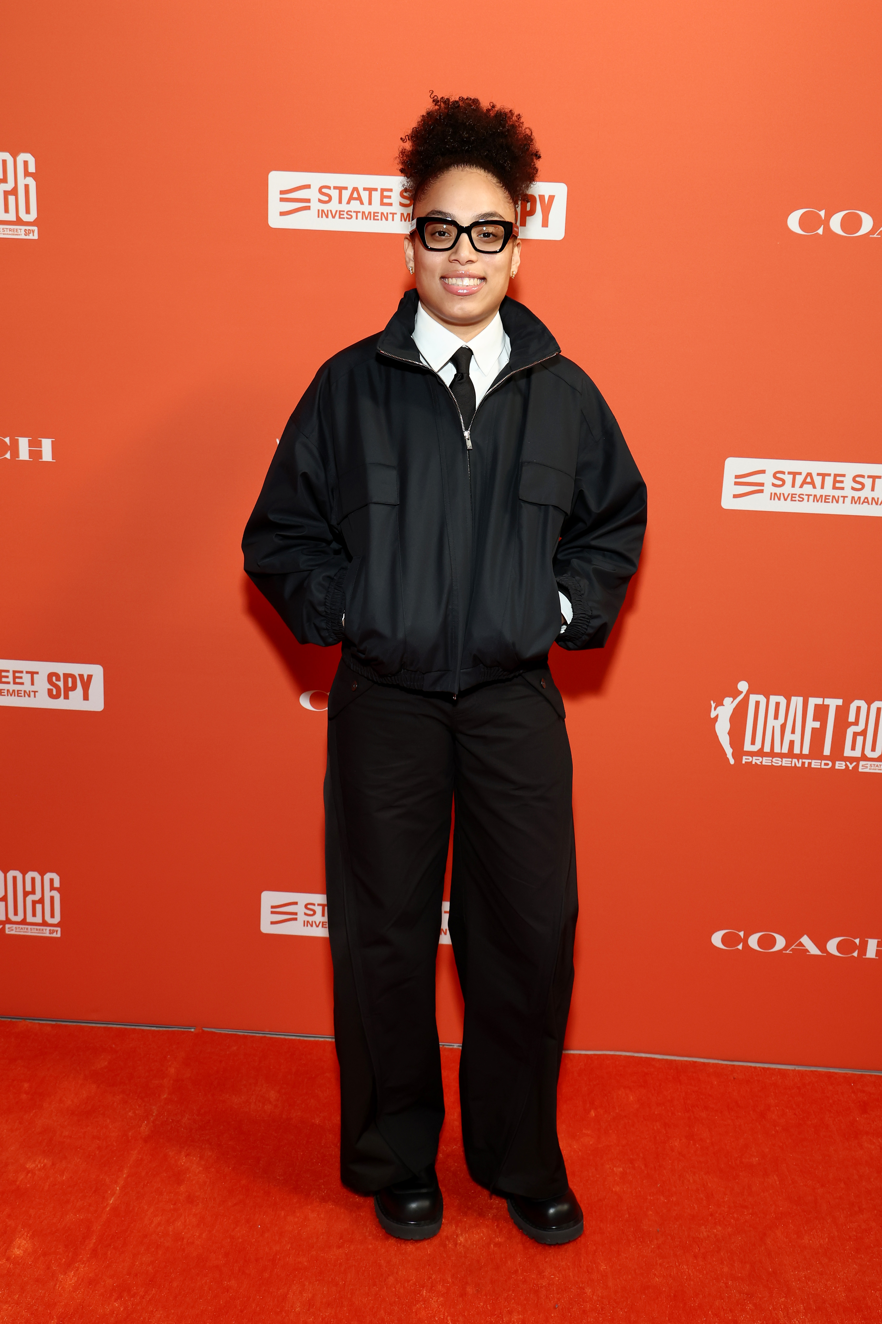 NEW YORK, NEW YORK - APRIL 13: Olivia Miles of TCU arrives prior to the 2026 WNBA Draft at The Shed on April 13, 2026 in New York City.