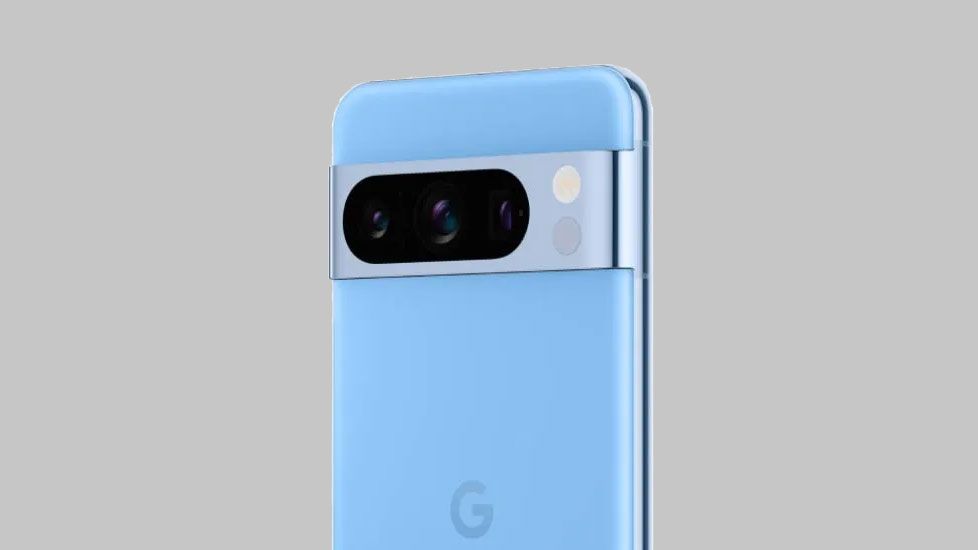 Render of Pixel 8 Pro in blue