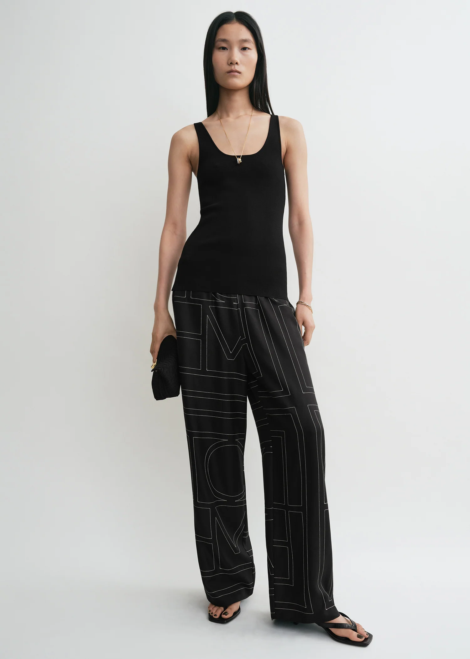 Toteme, Monogram Silk Pj Bottoms