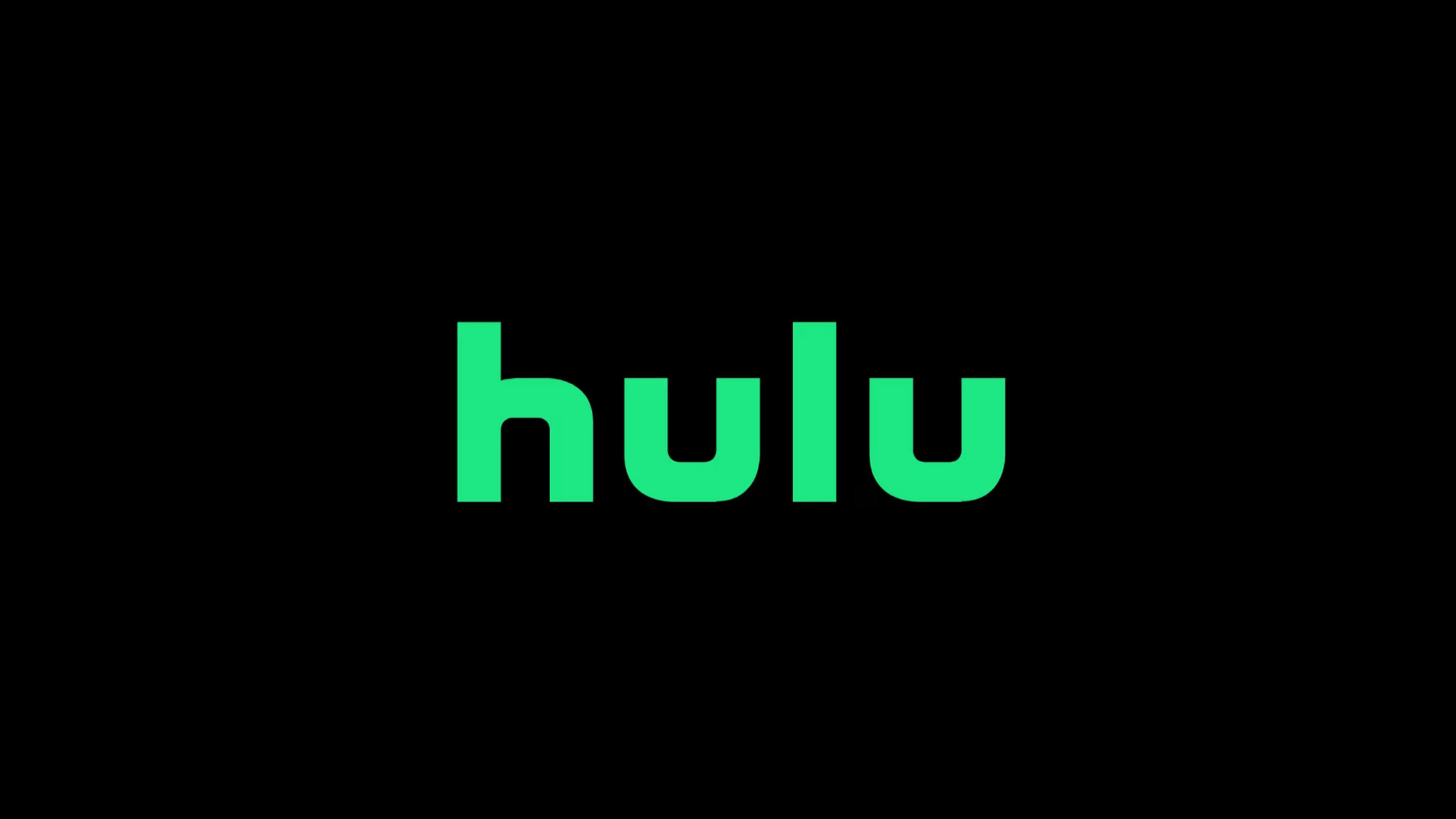 The word "Hulu" written in green lower case letters on a black background.