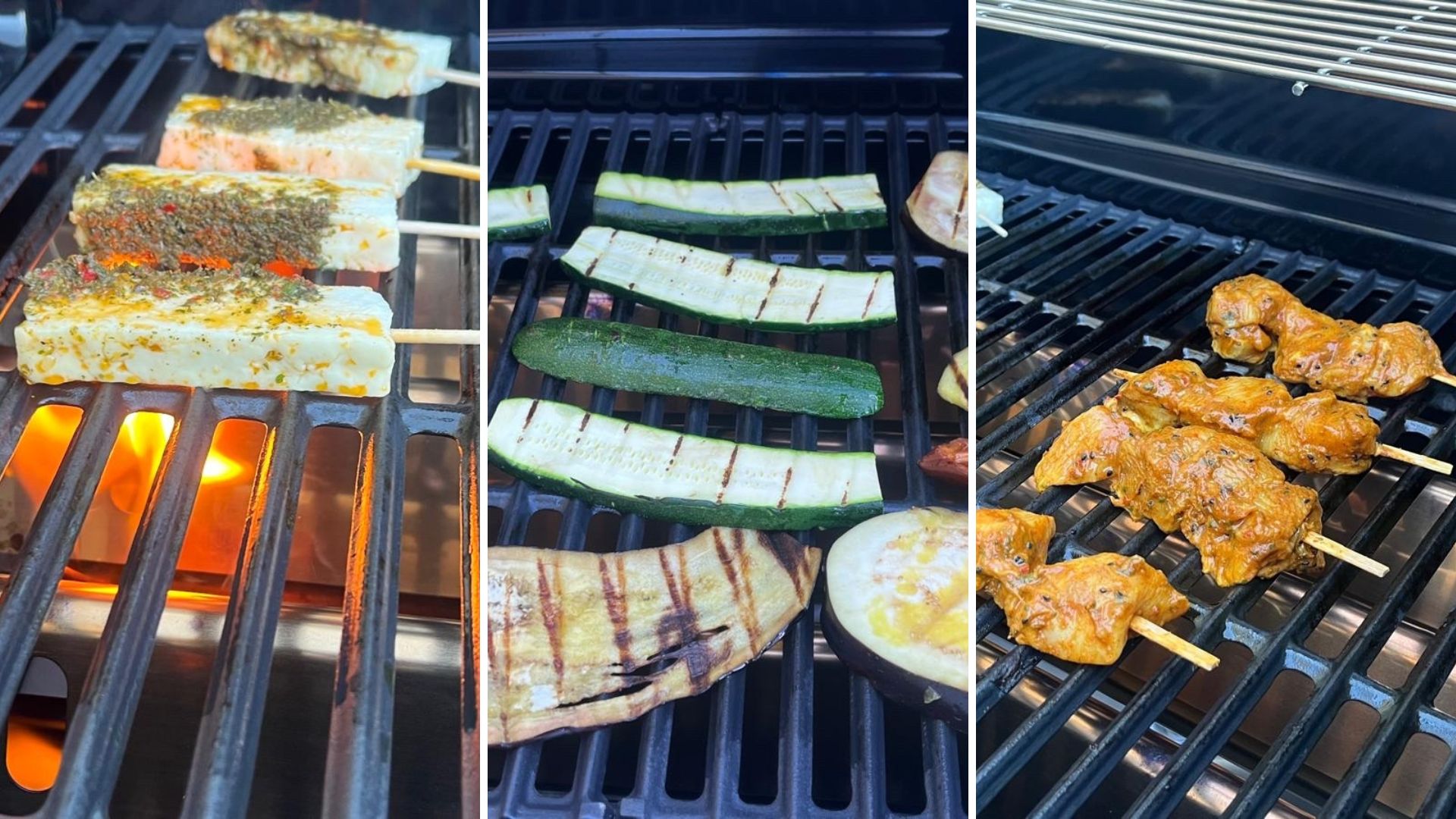 Testing the Ninja FlexFlame Gas BBQ Grill making kebabs and grilled vegetables