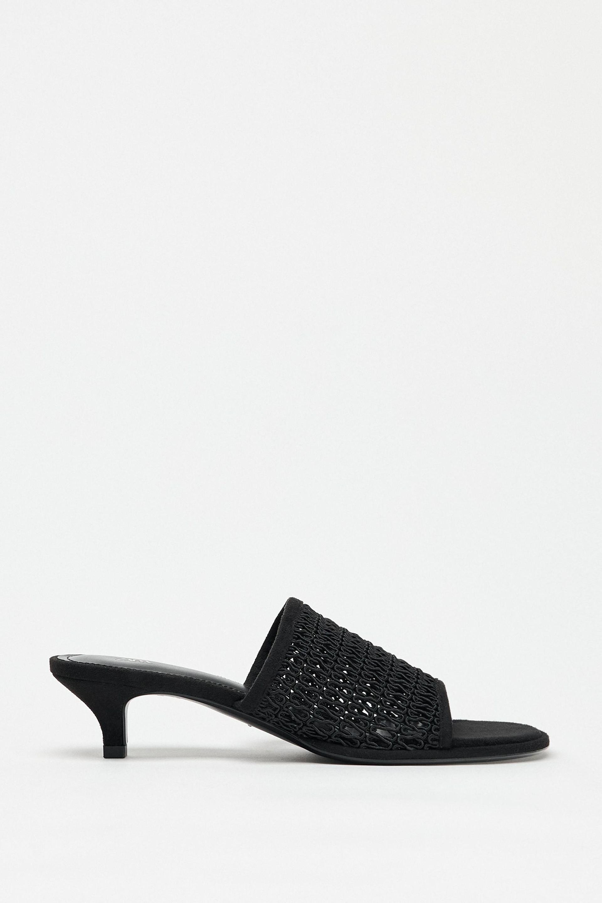 Braided Kitten Heel Mules