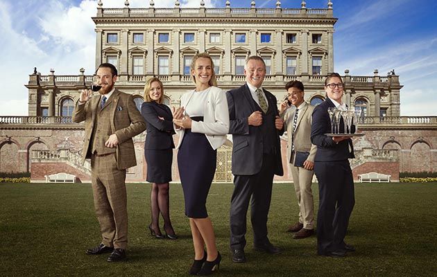 A Very British Country House - staff in front of Cliveden Hotel