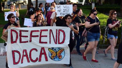 A pro-DACA protest is seen in 2017.