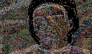 Portrait made out of emojis