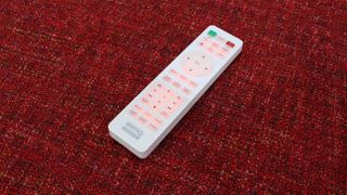 The W1700's remote is well-sized and backlit, making it great for changing settings in a darkened room