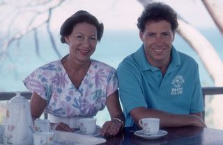 Princess Margaret and David Linley on Mustique