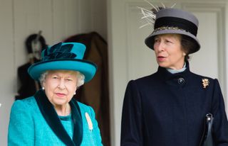 Queen Elizabeth II and Princess Anne, Princes Royal attend the 2018 Braemar Highland Gathering