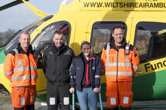 The full air ambulance crew who rescued me