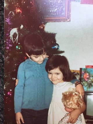 Clare and her brother, Michael, as children