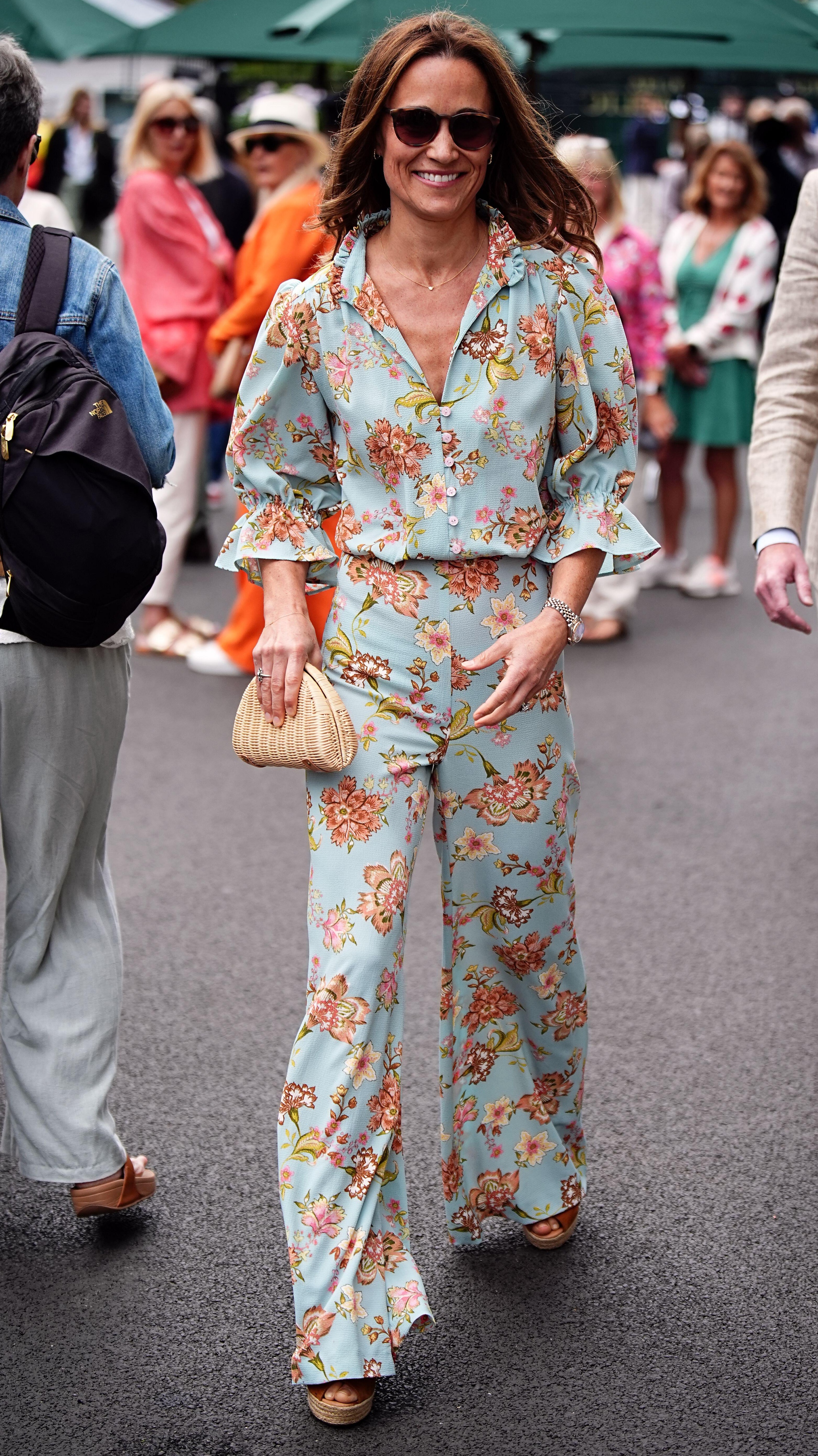 Pippa Middleton arrives on day twelve of the 2024 Wimbledon Championships